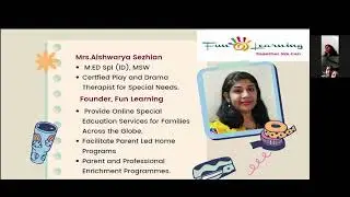 Webinar on Play Therapy for Special Needs by Aishwarya Sezhian