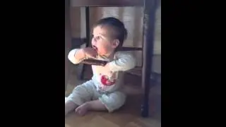 Stuck under chair