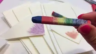 Изолон, тонировка восковыми мелками. FlowerStory by Natasha Rush
