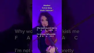 Heather, Conan Gray, Violin Tutorial by Susan Holloway #violin #cover #violintutorial