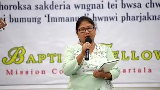 Jisu achaikha sumgnang borok rokni bagwi singing by Mrs. Jharna Debbarma, advent Christmas 2022 BBF