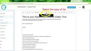 Insert a List - Ourcoaching.com Editor tutorials