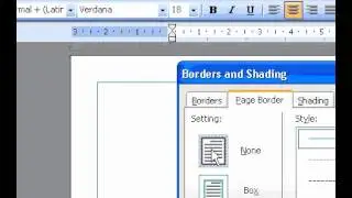 Microsoft Office Word 2003 Remove a border from a page