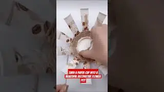 Amazing idea:Turn a paper cup into a very beautiful decorative flower pot / creative design
