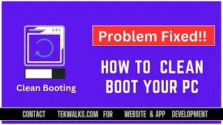 How to make a clean boot in windows - Troubleshoot program | Program cant start - Latest Solution