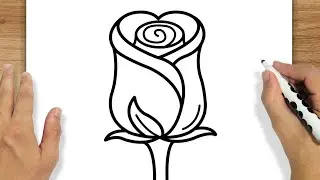 COMO DESENHAR UMA ROSA