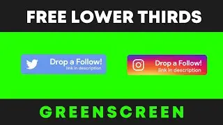 [FREE] Social Media Lower Thirds Template - Edit in ANY Software (Greenscreen)