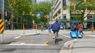 Smithe Street Protected Bike Lane (Vancouver, BC - May 2022)