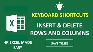 Excel Keyboard Shortcut To Insert & Delete Columns & Rows - Insert & Delete Columns & Rows in Excel