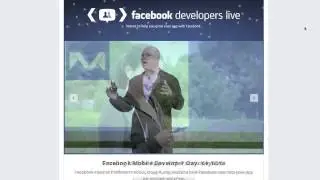 Facebook Launches "Developers Live"