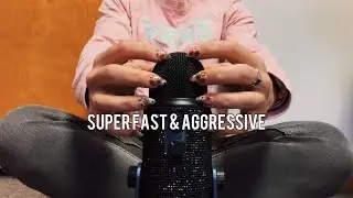 ASMR💥SUPER FAST & AGGRESSIVE BARE MIC SCRATCHING & TAPPING🎙️NO TALKING