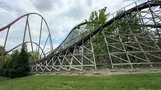 Rainy Day at Kings Island, trying the Shrimp PO BOY at French Corner, and riding our favorite rides.