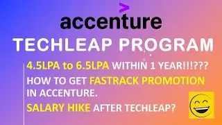 Accenture TECHLEAP Program | Fastrack Promotion in Accenture | How to get Salary Hike in Accenture |