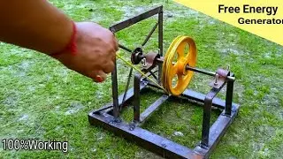 How to make spring Flywheel free energy generator!!Free energy generator electricity