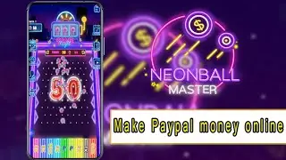 【Neonball Master】,balls droped into the card slot to get money rewards