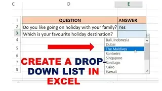 How to Create a DROP-DOWN List in Excel