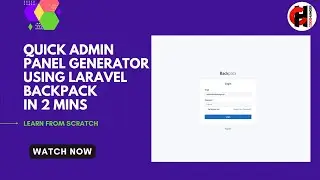 Build a Laravel Admin Panel in Just 2 Minutes with Backpack – Super Fast!