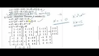 Lec.3 Problems on Cayley Hamilton theorem