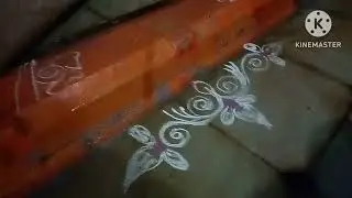 easy border rangoli#rangoli #easyrangoli #muggulu #kolam