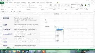 Excel 2013 Tutorial#112 Engg Complex Numbers Function in Excel