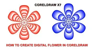 How to create digital flower in Coreldraw || CorelDraw Tutorial || Techarun
