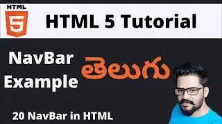 20 Navbar Example | Nav tag | HTML Tutorial in Telugu | NAVEEN SAGGAM