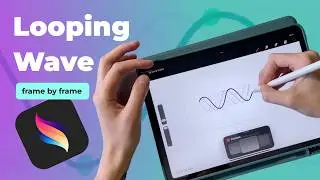 Looping wave animation in Procreate Dreams [frame-by-frame]