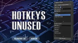 Hotkeys Unused Blender Addon