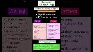 contact on the mentioned number for your enrollment 😍 #codingdidi #pythonlearning #mysql