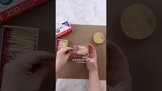 Transforming an ugly dollar store match box into a cute decor item #dollarstorediy