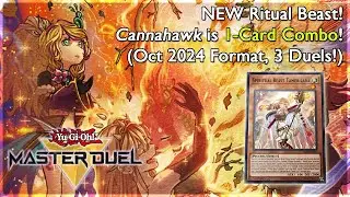 NEW Ritual Beast! Cannahawk is 1-Card Combo! (3 Duels!) [Yu-Gi-Oh: Master Duels]