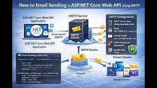 How to Send Email in ASP NET Core Web API using SMTP Gmail  Step by Step Tutorial  @CodersShivam