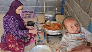 The house of love and hope: concreting the building using a mixer