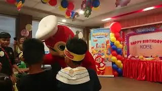 Jollibee dancing during Kobe's 6th birthday celebration