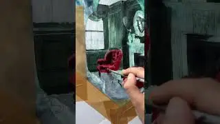 Green interior on t-shirt