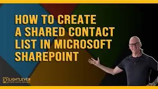 How to Create a Shared Contact List in Microsoft SharePoint | Microsoft 365 Tutorial