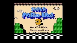 Super Mario Bros 3 - 3-8 White Mushroom House