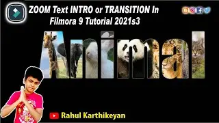 ZOOM Text INTRO or TRANSITION In Filmora 9 Tutorial 2021