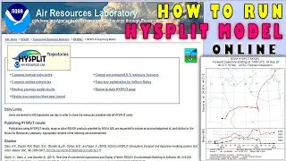How to Run the NOAA HYSPLIT Model online