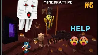 Minecraft PE survival Part-5 Gone to Nether but about to die 😔🤭🤭