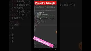 Pascal triangle program in python 