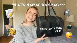 What's in my schoolbag?? // *UK sixth form*