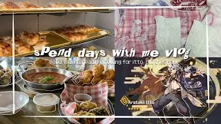 food, manga reading, rolling for itto, clothes haul | spend days with me vlog