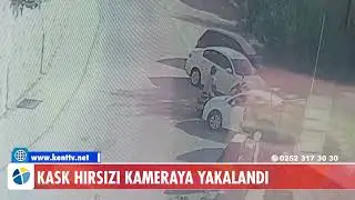 KASK HIRSIZI KAMERAYA YAKALANDI