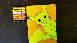 Oil Pastel Painting || Pikachu || Mystery Corp
