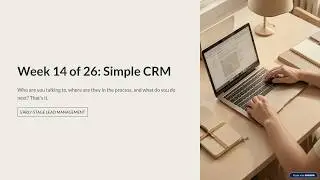 Simple CRM: early stage lead management