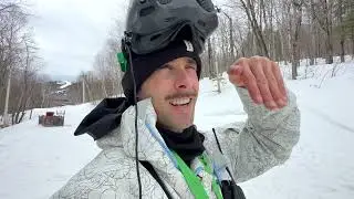 REDBULL Ski Inverted Rail Slide Record attempt