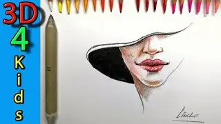 How to draw a 3D Face with ARTEZA color pencils