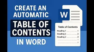 Creating an Automatic Table of Contents in Word
