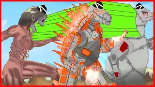 GODZILLA ATOMIC BREATH vs ATTACK ON TITAN - Coffin Dance Meme Cover